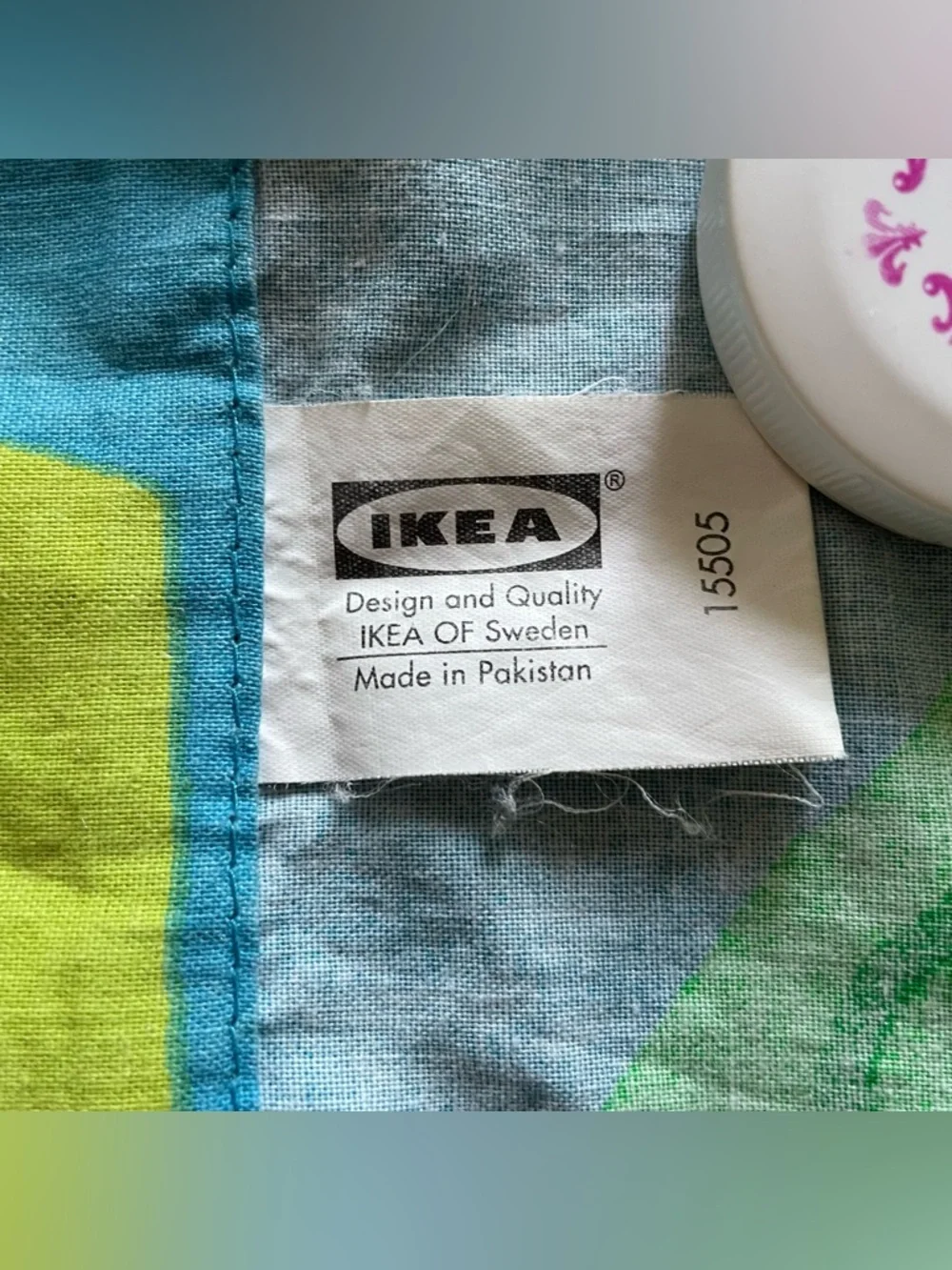 Rare VTG IKEA Fruit Queen Sheet/Curtain Colorful Kidcore Unique Lemon 65